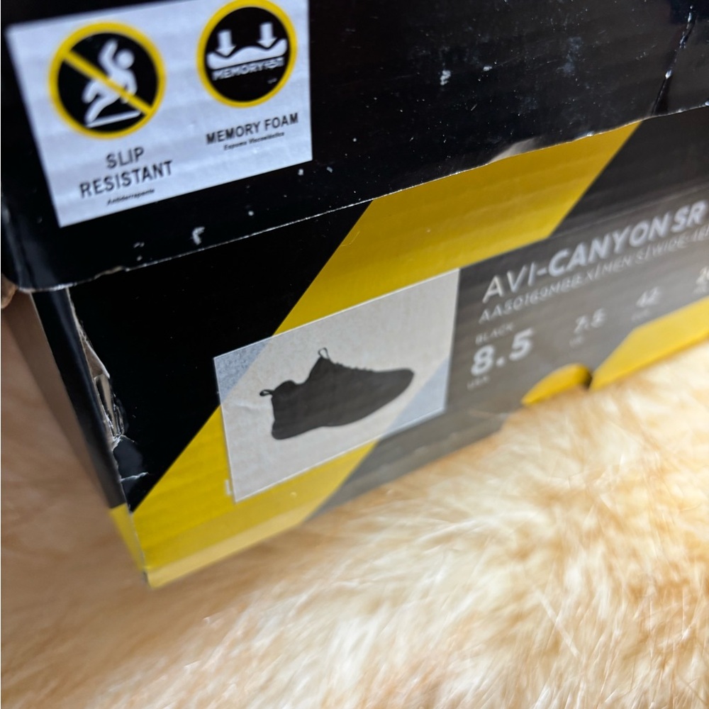 NEW Avia AVI-CANYON SR Black Men's 8.5 WIDE (4E) Non Slip Resistant Work Shoe - Picture 8 of 11